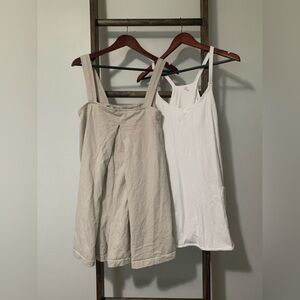 Free People bundle Elegant Beige and White Camisole Dresses